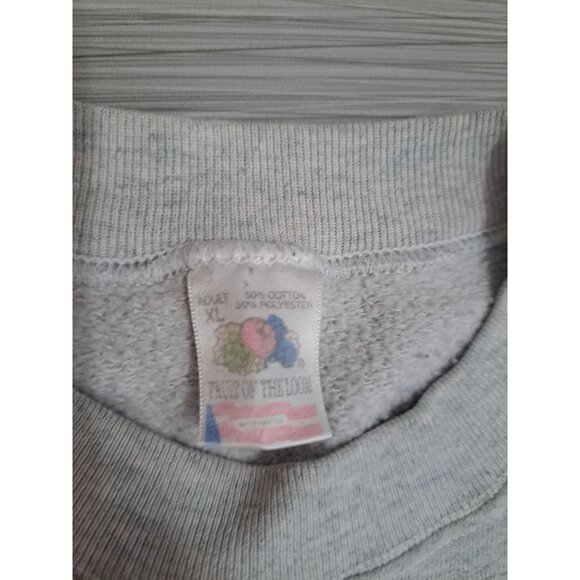 Vtg Indiana University Hoosier Hysteria Graphic Sweatshirt Mens XL Gray 90's - Picture 2 of 11